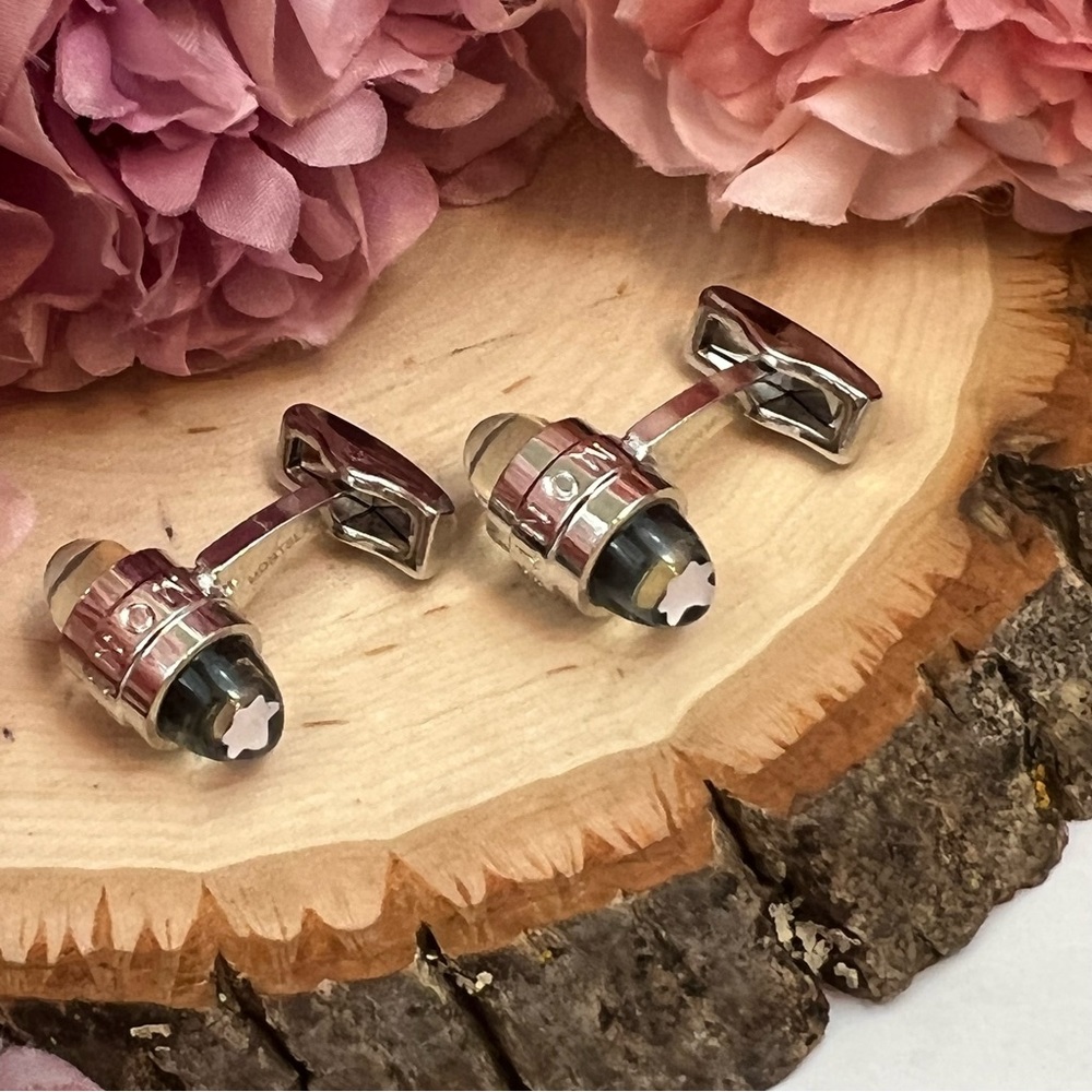 Montblanc Bullet Shape with Floating Star Emblem Cufflinks - Picture 8 of 17